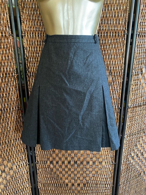 Size M//Vintage 90s Grey Wool J Crew Mini Skirt