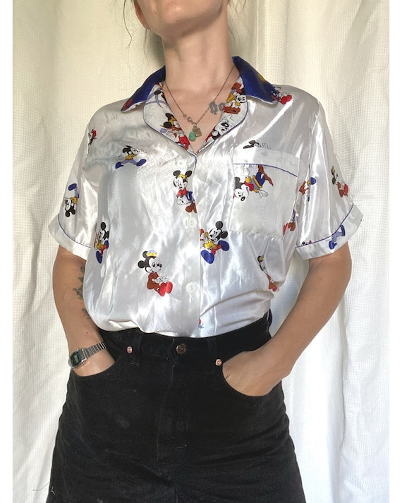 One Size//Vintage 50s/60s Silky Satin Mickey Mouse