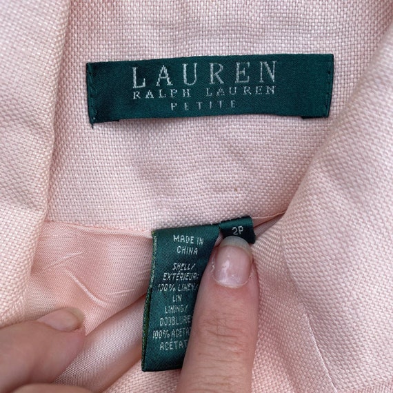 Size 2//Vintage Ralph Lauren Light Pink 100% Line… - image 5