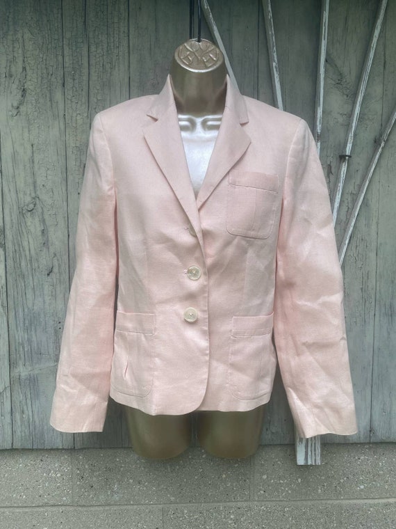 Size 2//Vintage Ralph Lauren Light Pink 100% Line… - image 1