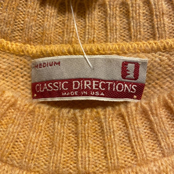 Size L//Vintage 80s 100% Peach Wool Sweater - image 4