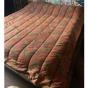 Full/Queen Ralph Lauren Home Red Equestrian Paisley Comforter