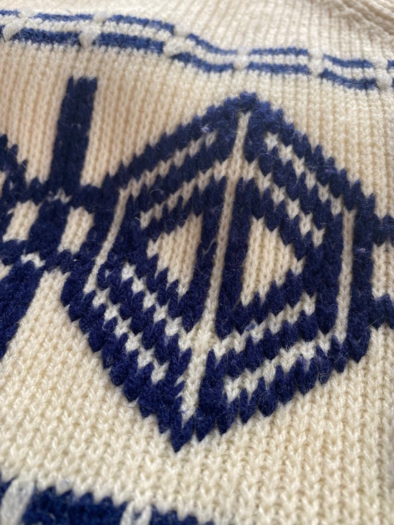 Vintage 70s Knit Acrylic Mockneck Sweater
