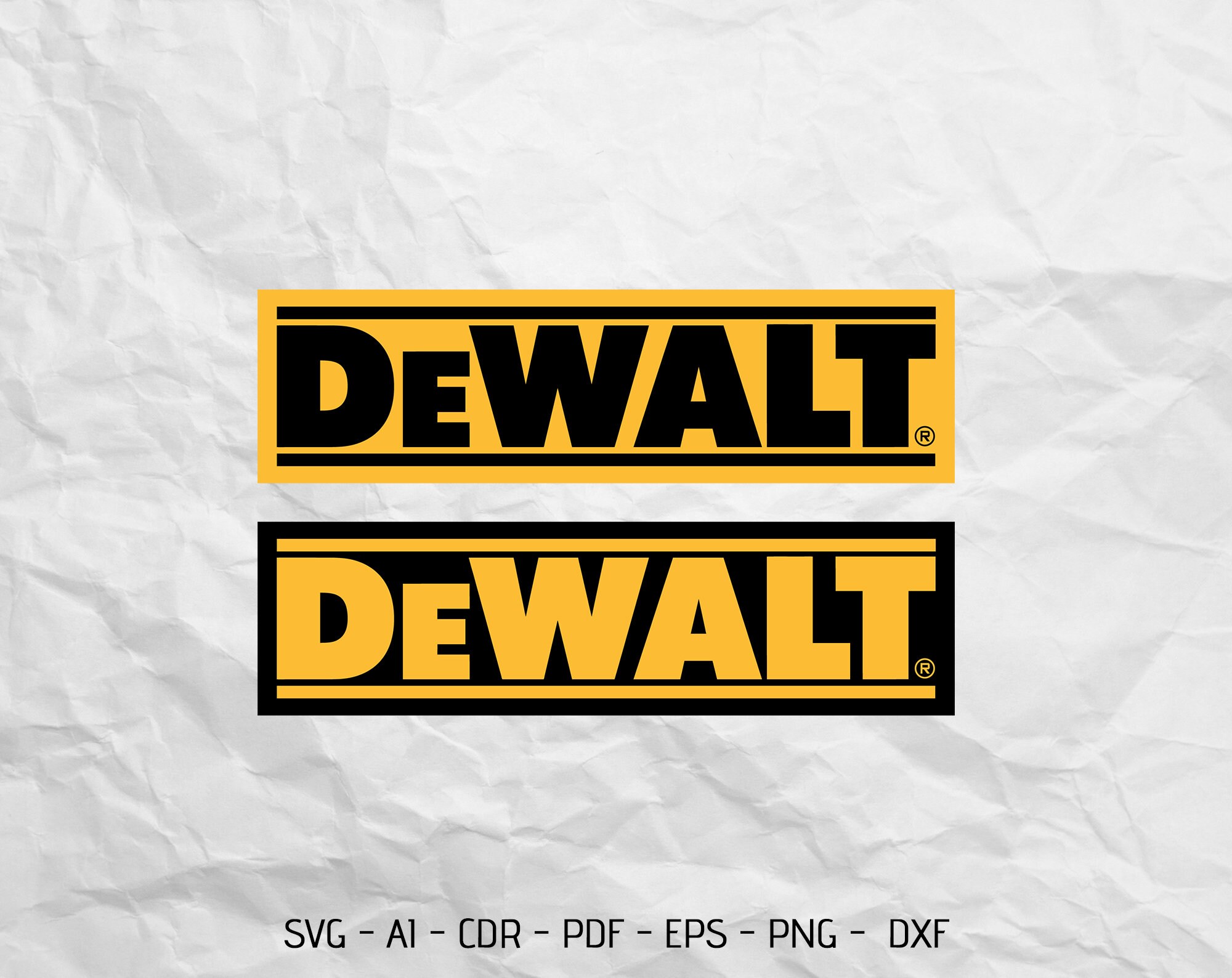 Dewalt Logo svg for Cricut Laser cut and Print Etsy