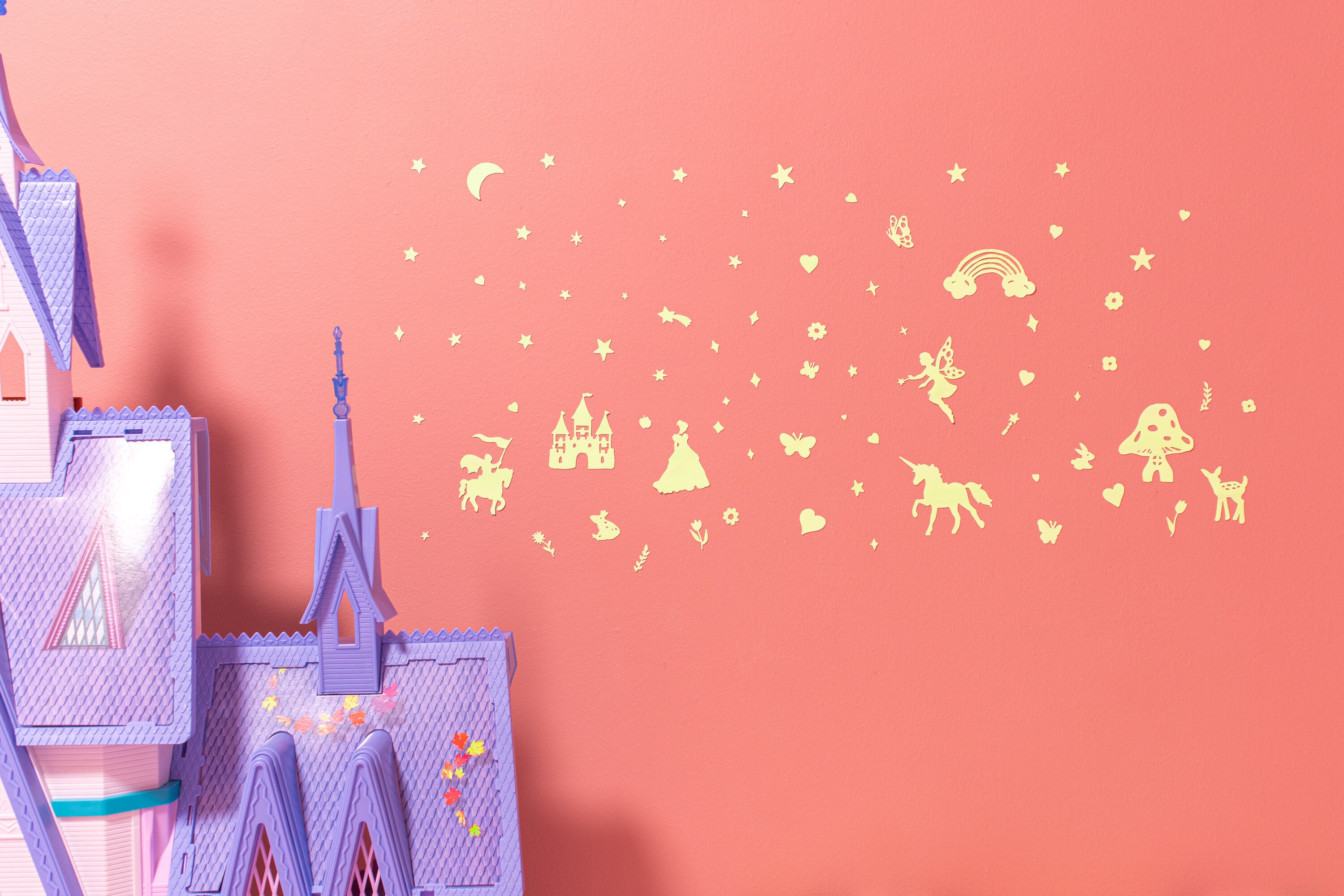 GLOPLAY Removable Reusable Wall Decals/glowinthedark Stickers, Fairy