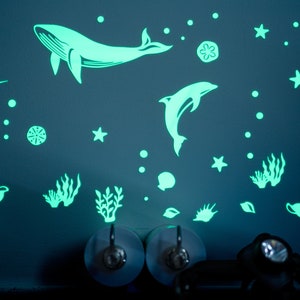 GLOPLAY 'Zeedier' (48 stks/pak), verwijderbare muurstickers/glow-in-the-dark-stickers