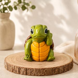 Funny Tortoise Figurine: Handmade Casting Powder Novelty Decor - Funny Fathers Day Gift