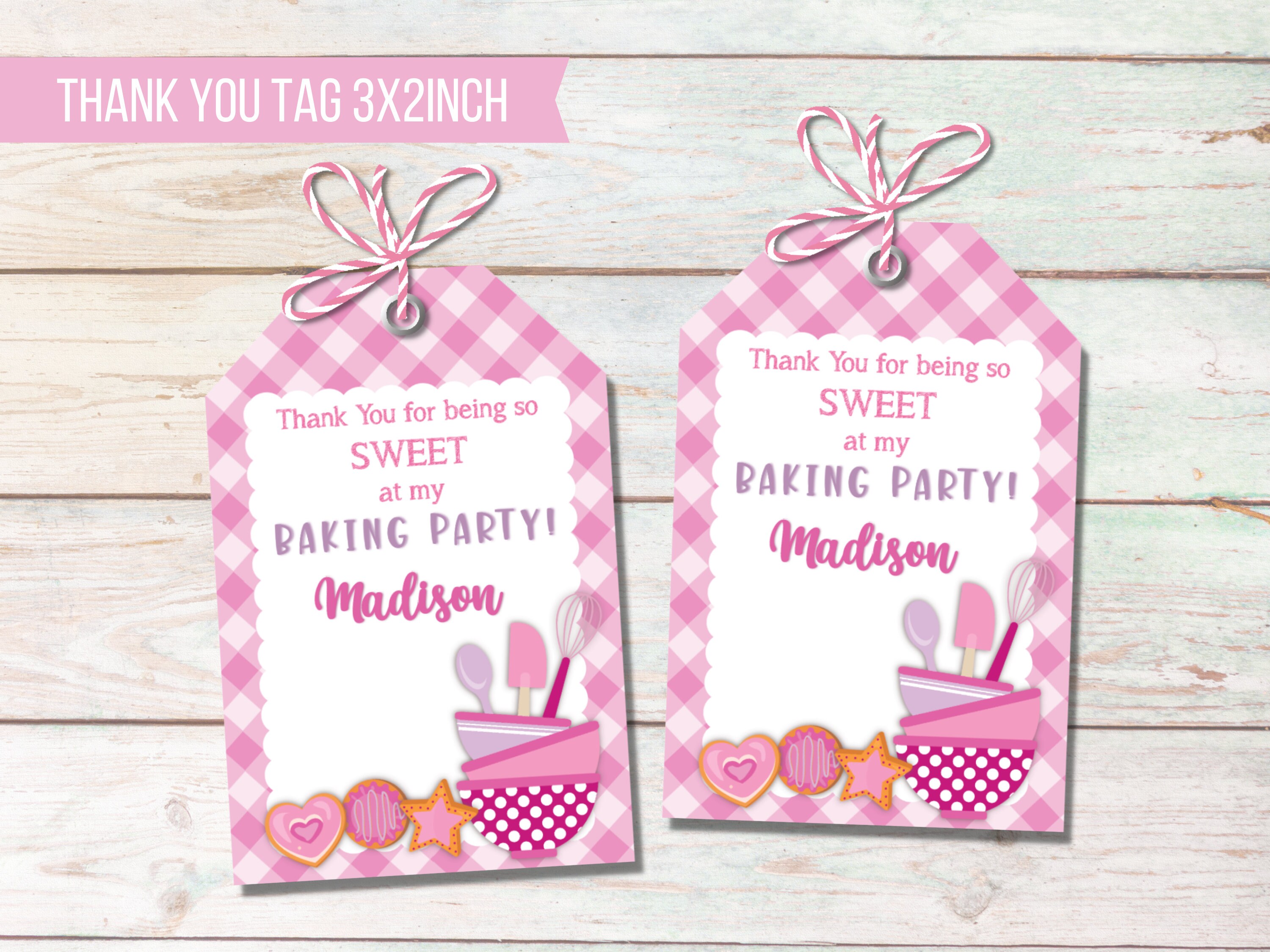 Baking Birthday Party Invitation, Personalized Printable Invite for ...