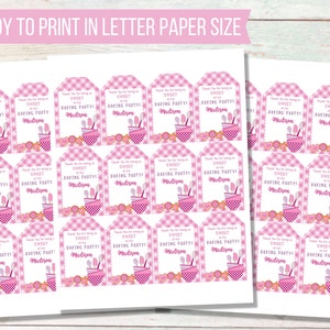 Baking Birthday Party Invitation, Personalized Printable Invite for ...