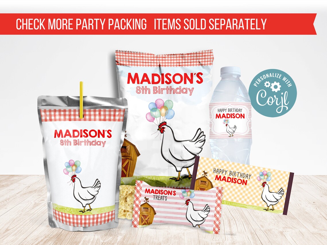 Chicken Birthday Party Invitation Barnyard Party Invite - Etsy