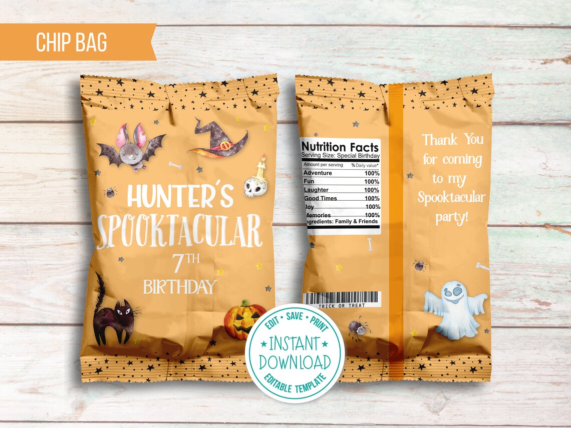 Kids Halloween Birthday Party Decor, Halloween Party Kit, Halloween