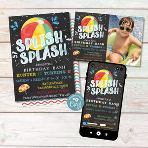 Pool Birthday Party Invitation: Summer Splash (Printable)
