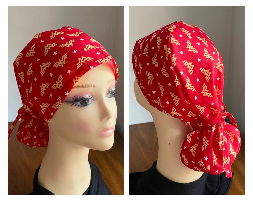 Wonder Woman Scrub Cap Ponytail Scrub Cap Unisex Scrub Cap Etsy
