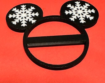 Disney inspired Holiday Christmas Snowflake Mickey t-shirt slide clip