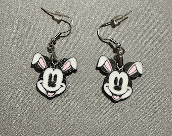 Easter Disney Inspired Mickey Easter Rabbit Dangle Earring