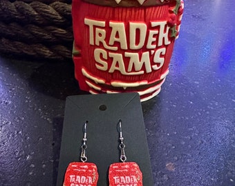 Disney Trader Sam’s Inspired Holiday Rum Barrel Mug Earrings