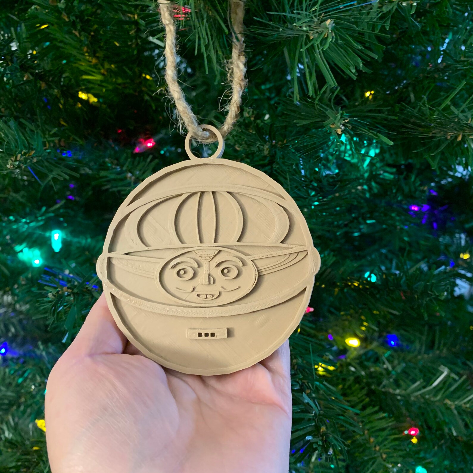 Tiki Grogu Baby Yoda The Child in Floating Crib Ornament Etsy