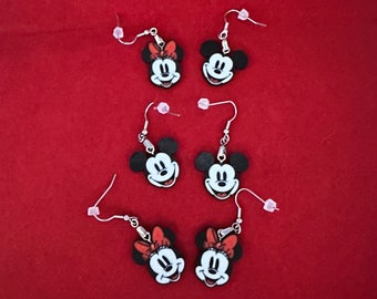 Disney Inspired Mickey Mouse Minnie Mouse Earrings