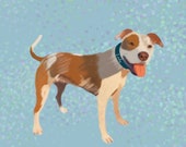 Digital full body pet portrait, Digital dog portrait, Digital cat portrait, dog art, cat art, digital art, digital download