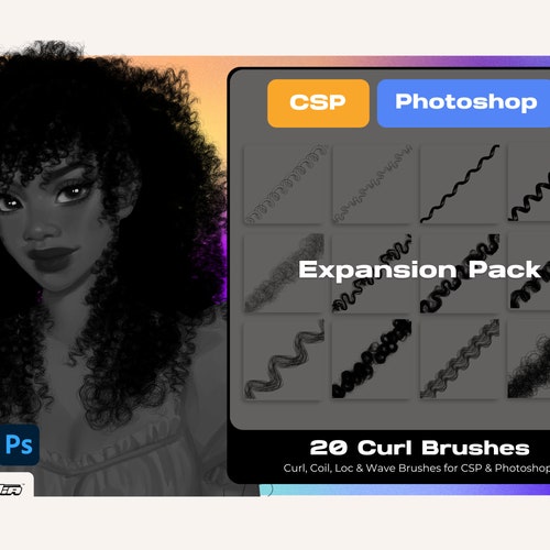 Expansion Pack Clip Studio Paint Photoshop Curl Coil Kinky Etsy Expansion Pack Clip Studio Paint Photoshop Curl Coil Kinky Etsy