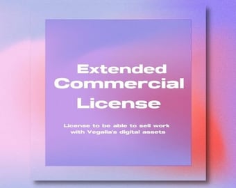 Extended Commercial License for By Vegalia's Digital Assets, Digital Brushes, Procreate, Clip Studio Paint, and Photoshop Brushes