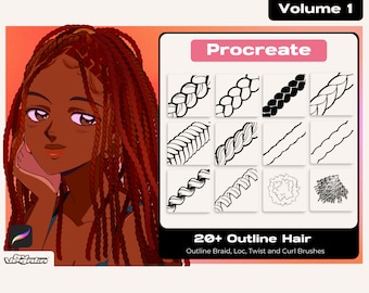 Procreate Outline Curl, Braid, Twist, Loc, and Texture Brushset Brush Digital Painting Anime Cartoon Comic Drawing by Vegalia & Tori.png