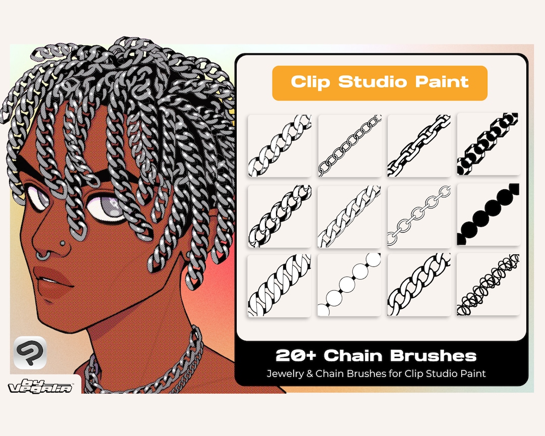 Clip Studio Paint CSP Chain, Jewelry, Pearl, Choker, Necklace