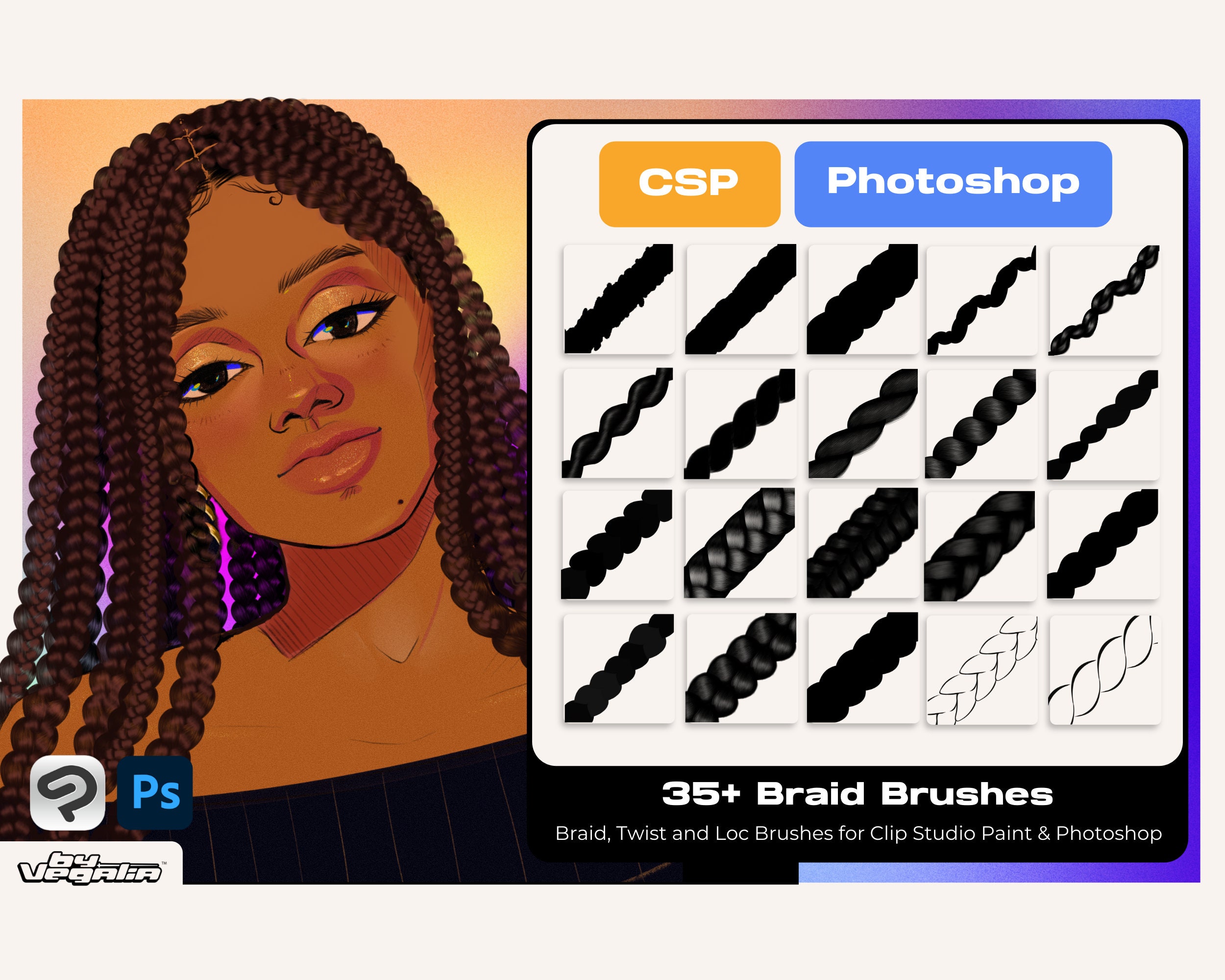 Photoshop Clip Studio Paint Braids Twists Locs Brush Etsy Singapore Photoshop Clip Studio Paint Braids Twists Locs Brush Etsy Singapore