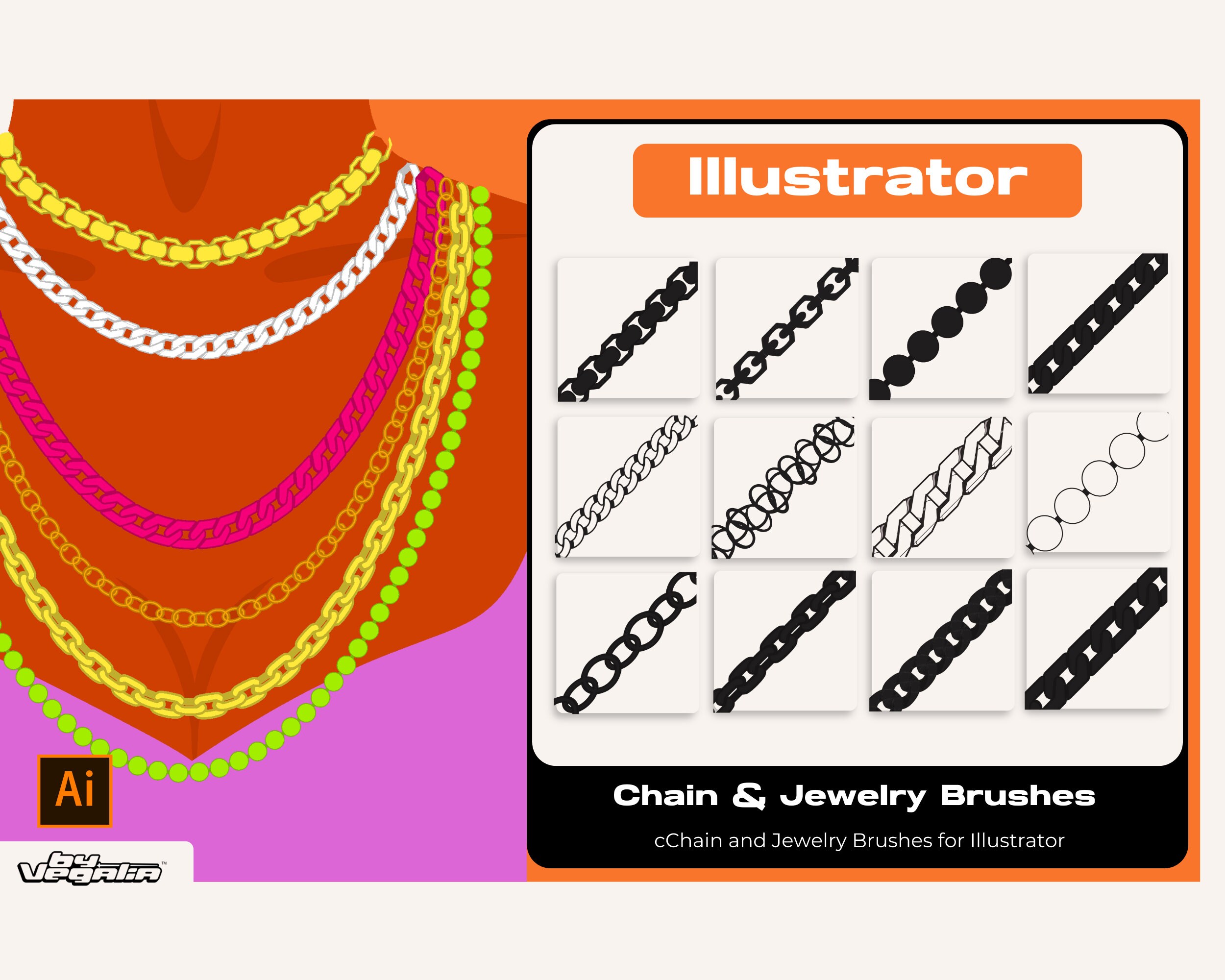 Illustrator Chain and Jewelry Brush Digital Painting Anime - Etsy Denmark Illustrator Chain and Jewelry Brush Digital Painting Anime - Etsy Denmark