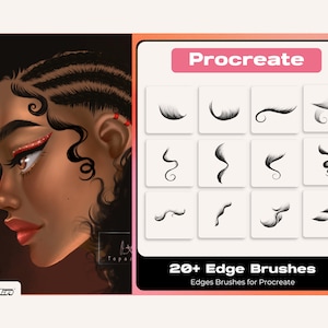 Procreate Laid Edge Baby Hair Brush Digital Drawing Anime Art Edge Control Painting By. Vegalia Tik Tok Viral