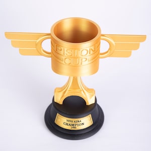 20 cm Cars Piston Cup, Custom Piston Cup Trophy, Golden Color, 20 cm Height zdjęcie 4