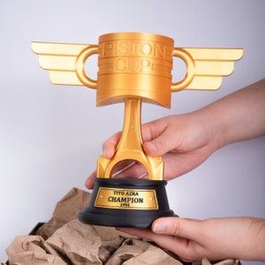 20 cm Cars Piston Cup, Custom Piston Cup Trophy, Golden Color, 20 cm Height image 7