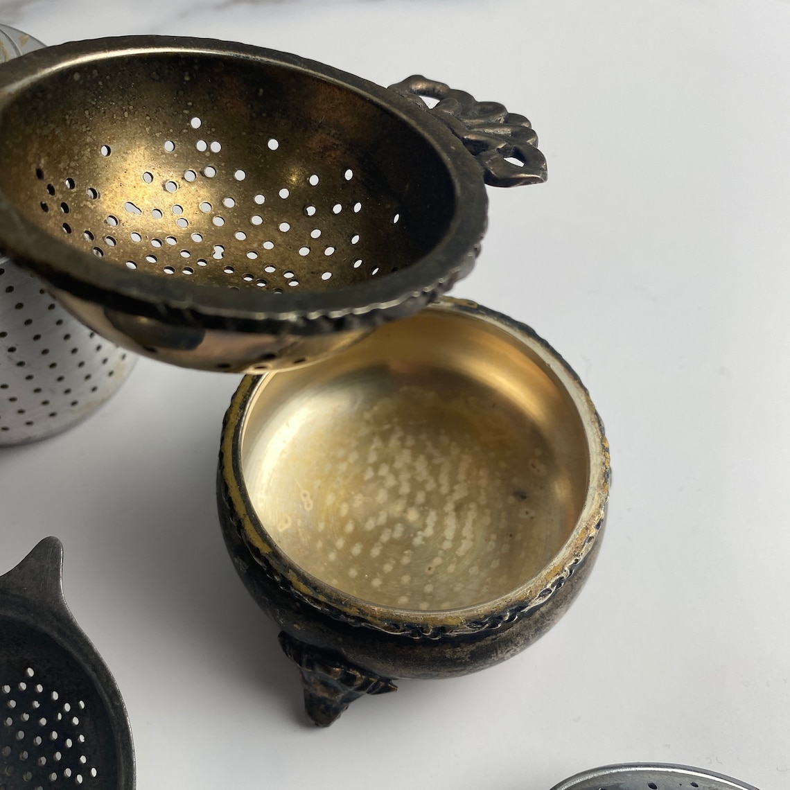 Tea Strainers / Tea Steeper / Tea ball / Vintage kitchen tools Etsy