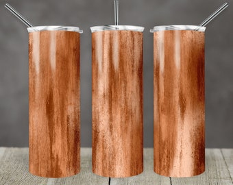 20 oz Skinny Tumbler Sublimation Design Template SEAMLESS wood grain orange Straight Design Digital Download PNG tumblers Tamara