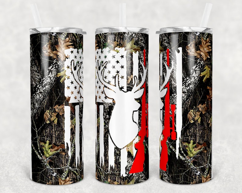 Download 20 oz Skinny Tumbler Deer Hunting Sublimation Design ...