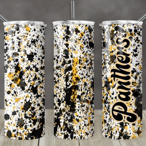 20 oz Skinny Tumbler Sublimation Design Template Panthers Power Wash Add Name Straight Design Digital Download PNG
