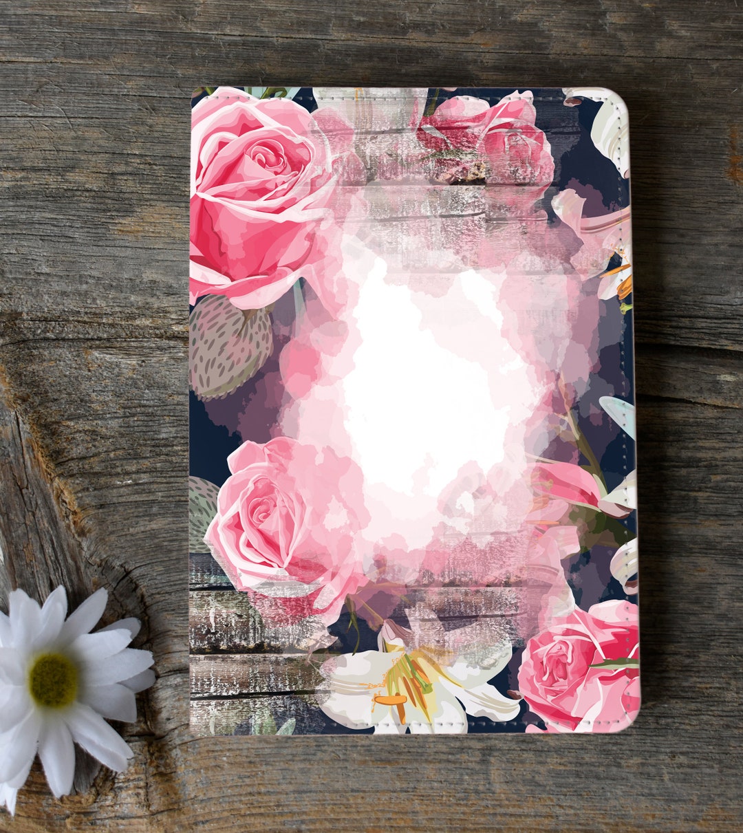 Sublimated Journal Journal Sublimation Design Template Floral Wood Splash With Colored ...