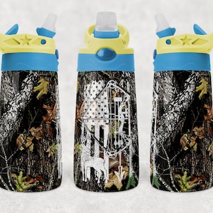 Kinder Wasserflaschen Sublimation Design Camo Bow Jagd Hirsch Design Digital Download PNG Inst DIGITAL Only rts Tumblers Tamara