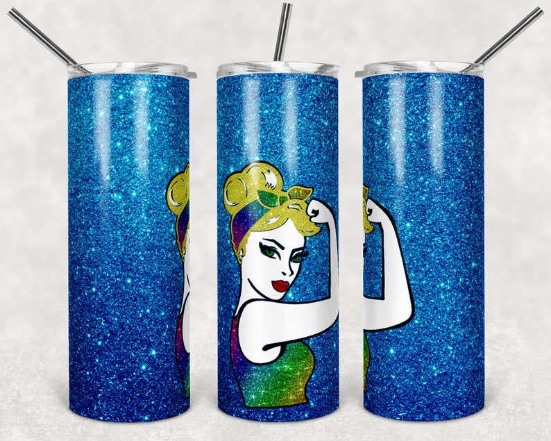 Download 20 oz Skinny Tumbler Sublimation Design Template Blue ...