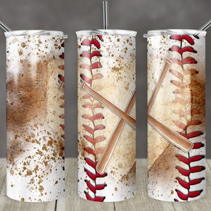 20 oz Skinny Tumbler Baseball  Personalize Names With Ball Sublimation Template Design Digital Download PNG Instant DIGITAL ONLY