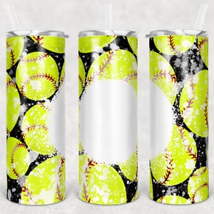 20 oz Skinny Tumbler Sublimation Template Power Wash Splatter Bleach Spot Sports Softball Straight Design Digital Download PNG tumblers