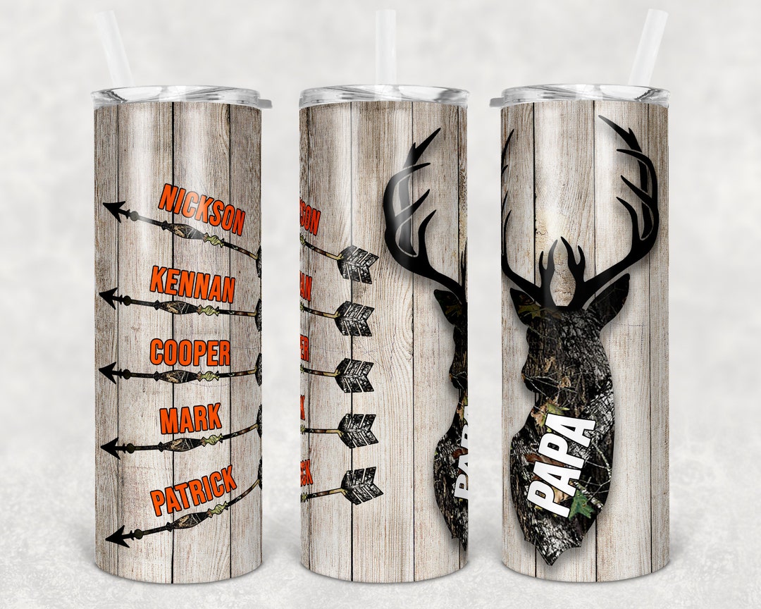 20 Oz Skinny Tumbler Deer Hunting Arrows Personalize Fathers Day ...