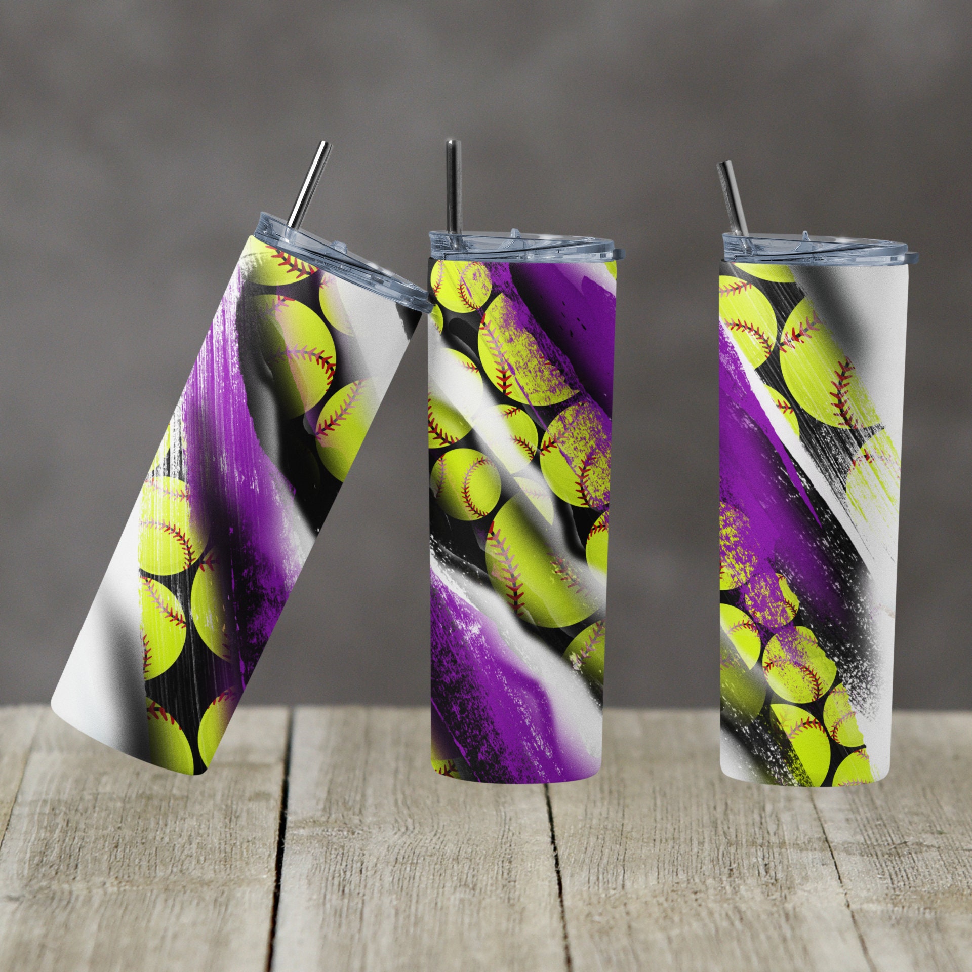 20 Oz Skinny Tumbler Sublimation Template Milky Way Purple Sports ...