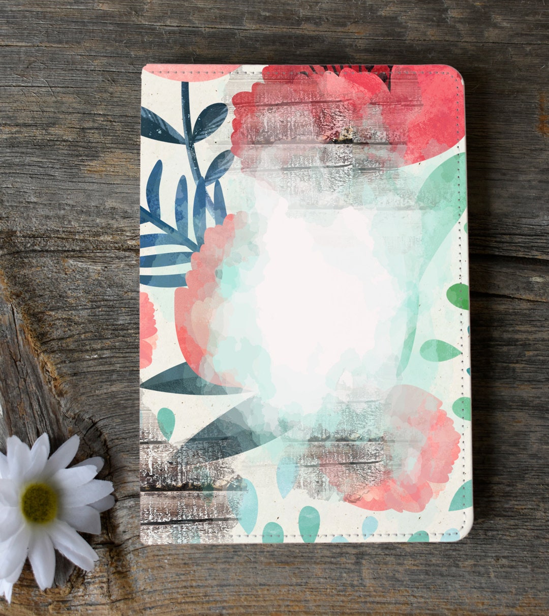 Sublimated Journal Journal Sublimation Design Template Floral Wood Splash With Colored ...