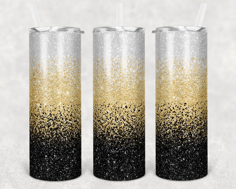 20 Oz Skinny Tumbler Sublimation Design Template Glitter Ombre Fall ...