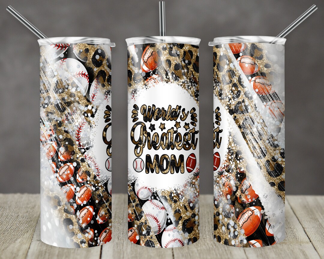 20 Oz Skinny Tumbler Sublimation Template Milky Way Cheetah Sports ...