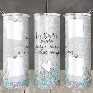 20 oz Skinny Tumbler Memorial Los bonitos recuerdos siempre vivirán en nuestros corazones Sublimation Design Digital Download PNG DIGITAL