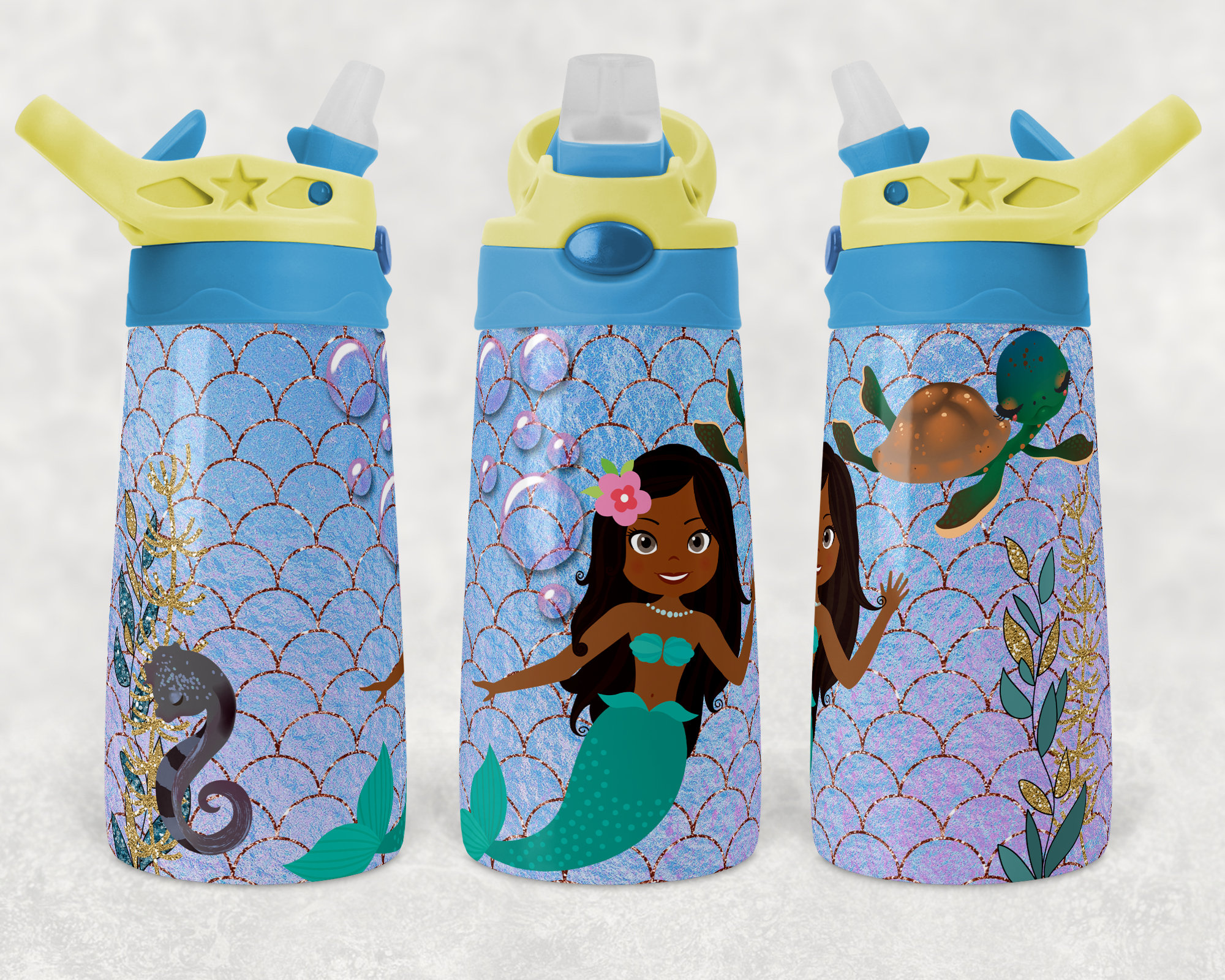 Kids Water Bottles Sublimation Design Template Mermaid Design Digital  Download PNG Inst DIGITAL Only Rts Tumblers Tamara 