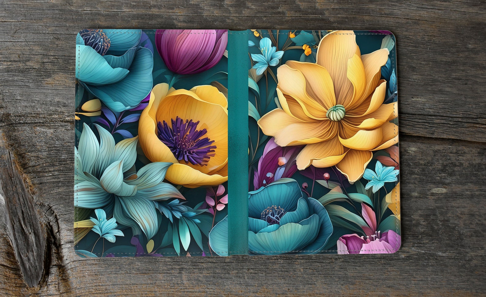 Sublimated Journal Journal Sublimation Design Template 3D Floral Flower Pretty Flower ...