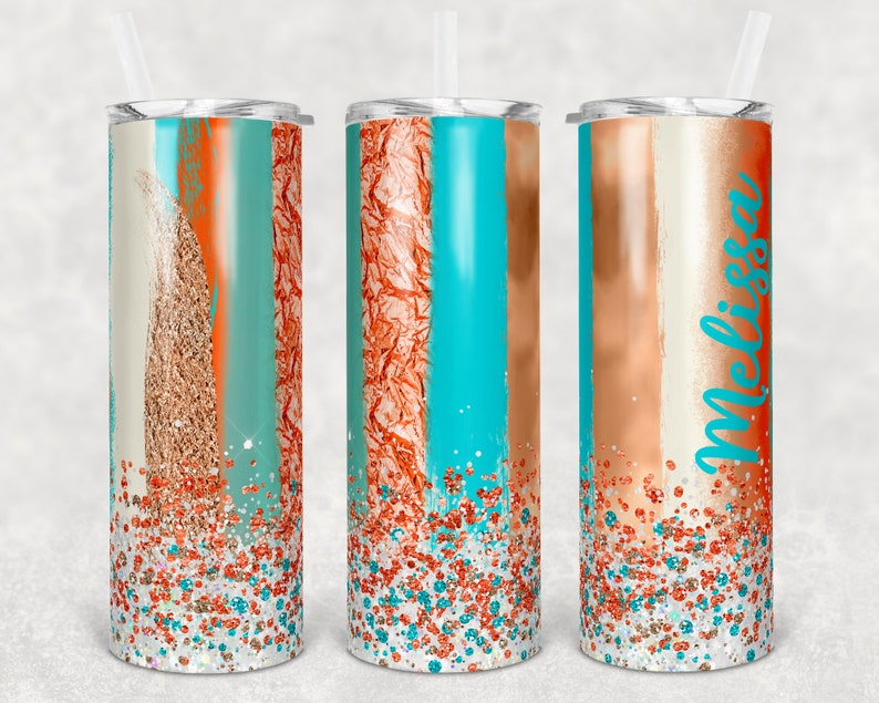 Download 20 oz Skinny Tumbler Sublimation Black White Brush Stroke ...